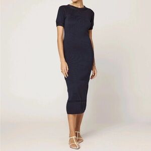 Cleobella Morisette Midi Dress in Midnight Blue